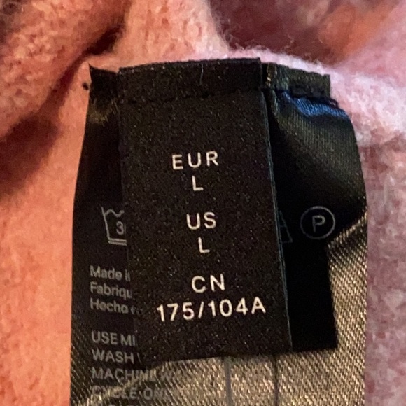 Woolen Bloom NWT Size Large Pink Mock Turtleneck Oversized Boxy Sweater 4300 - Picture 8 of 11